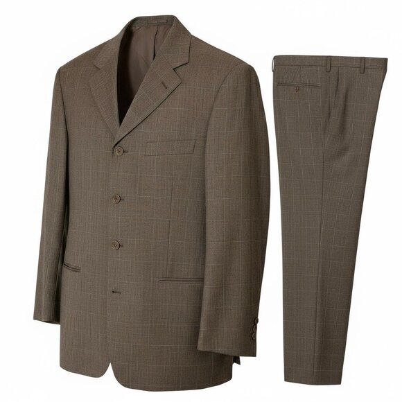 Fazzi Suit Set – 40R Jacket / 34W Pants (Classic Check Pattern) - Picture 3 of 6